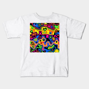 90s Seventies Revival Swirls Kids T-Shirt